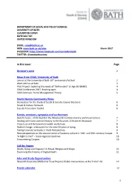 Page Director's Note News from CDAS, University Of