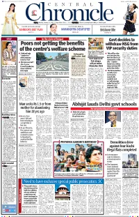 Poors Not Getting the Benefits of the Centre's Welfare Scheme