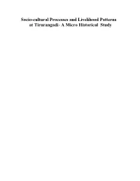 Socio-Cultural Processes and Livelihood Patterns at Tirurangadi- a Micro Historical Study