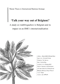 'Talk Your Way out of Belgium!'