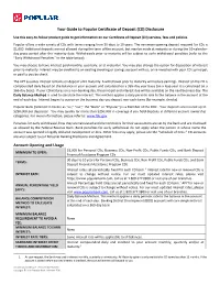 Your Guide to Popular Certificate of Deposit (CD) Disclosure Account
