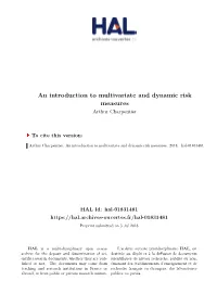 An Introduction to Multivariate and Dynamic Risk Measures Arthur Charpentier
