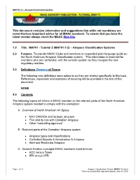 MAP01-T-2 – Airspace Classifications