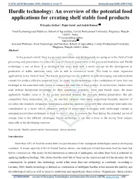Hurdle Technology: an Overview of the Potential Food Applications for Creating Shelf Stable Food Products