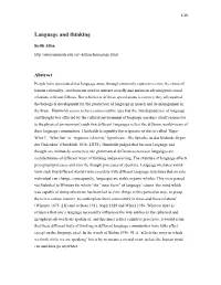 Language and Thinking