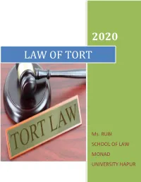 Mental Element in Tort