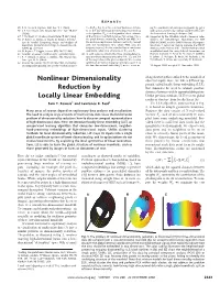 Nonlinear Dimensionality Reduction by Locally Linear Embedding