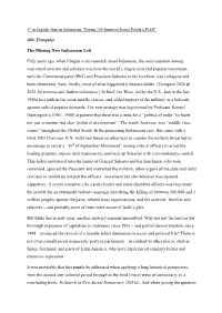 Olle Törnquist the Missing New Indonesian Left Fifty Years Ago