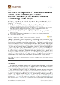 Provenance and Implication of Carboniferous–Permian Detrital