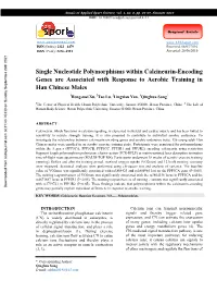 Single Nucleotide Polymorphisms Within Calcineurin-Encoding Genes