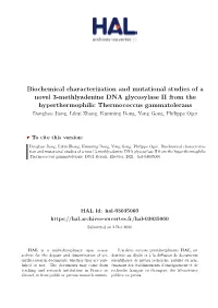 Biochemical Characterization and Mutational Studies of a Novel 3