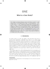 Chapter 1: What Is a Case Study?