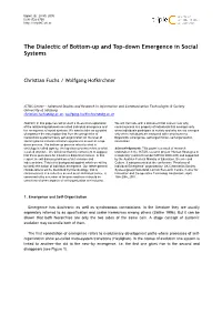 Co-Operation and Self-Organisation