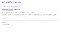 Dell U3014 Flat Panel Monitor User's Guide