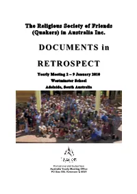 DOCUMENTS in DOCUMENTS in RETROSPECT RETROSPECT