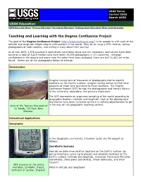 Teaching and Learning with the Degree Confluence Project