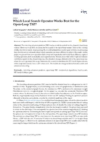 Which Local Search Operator Works Best for the Open-Loop TSP?