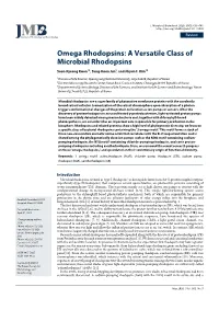 A Versatile Class of Microbial Rhodopsins