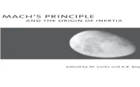 Mach's Principle and the Origin of Inertia Apeiron Ams, Ph.D