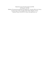 Mobile Geo-Location Algorithm Based on LS-SVM SUN Guo-Lin, GUO