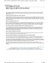 Q&A: 'I Have No Right to Hurt My Viewers'