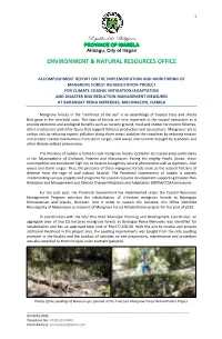 Accomplishment Report on the Implementation and Monitoring Of
