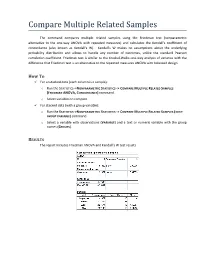 Compare Multiple Related Samples