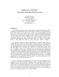 Digital Linear Tape (DLT) Technology and Product Family Overview