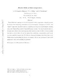 Electric Fields at Finite Temperature