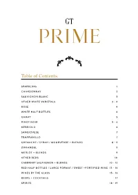 Table of Contents