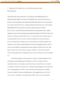 1 1. Suppression of the Atlantic Slave Trade