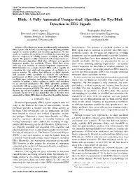 A Fully Automated Unsupervised Algorithm for Eye-Blink Detection in EEG Signals