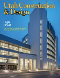 High Court Provo 4Th District Courthouse Named ‘Most Outstanding Project’ of 2018