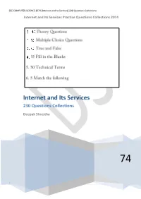 Internet and Its Services] 230 Questions Collections