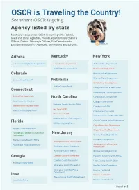 OSCR Is Traveling the Country! See Where OSCR Is Going
