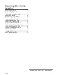 Statements of Investments (Unaudited)