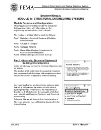 Student Manual Module 1C Structural Engineering Systems