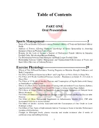 Table of Contents