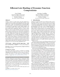 Efficient Late Binding of Dynamic Function Compositions