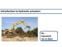 Introduction to Hydraulic Actuators