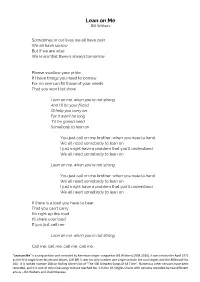 Lean on Me Bill Withers