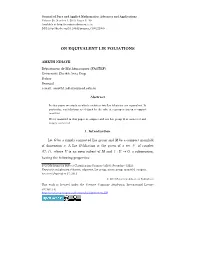 On Equivalent Lie Foliations