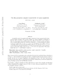 On the Geometric Simple Connectivity of Open Manifolds