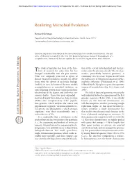 Realizing Microbial Evolution