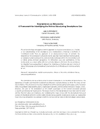 Smartphones As Metamedia: a Framework for Identifying the Niches Structuring Smartphone Use