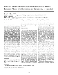 Structural and Metamorphic Relations in the Southwest Seward Peninsula, Alaska: Crustal Extension and the Unrooﬁng of Blueschists