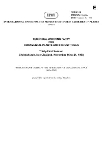 Technical Working Party for Ornamental Plants and Forest Trees