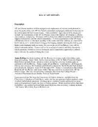 2014 AP ART HISTORY Description AP Art