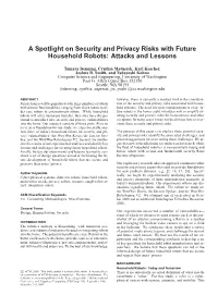 A Spotlight on Security and Privacy Risks with Future Household Robots: Attacks and Lessons