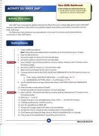 ACTIVITY 23: XBOX 360® Instructions!